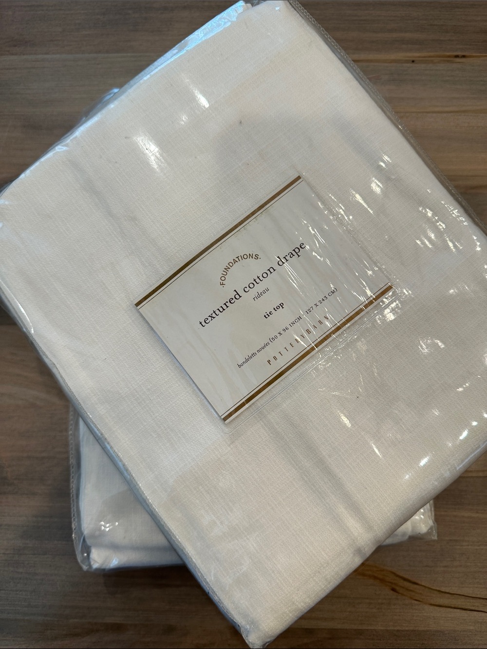Pottery Barn Textured Cotton Drapes - White